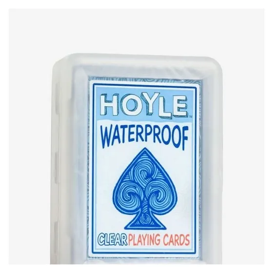 Hoyle Waterproof Clear Plastic Playing Cards 1 Deck Outdoor Pool