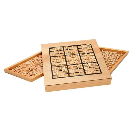WE Games Wooden Sudoku Puzzle Board Game with Number