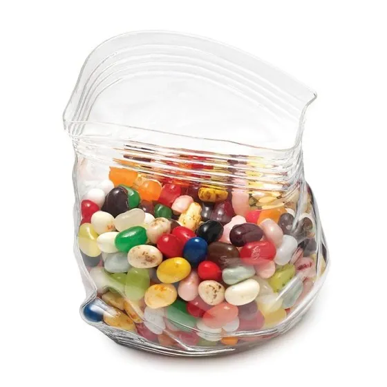 Genuine Fred Unzipped Hand-Blown Glass Bowl