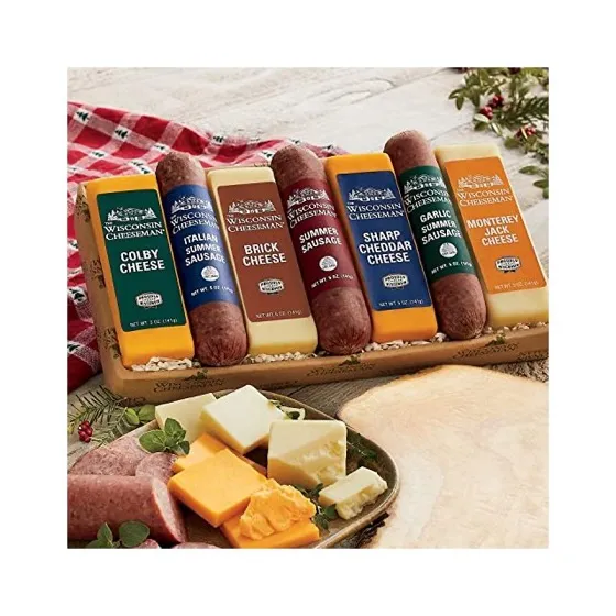 The Wisconsin Cheeseman Cheese and Sausage Combo
