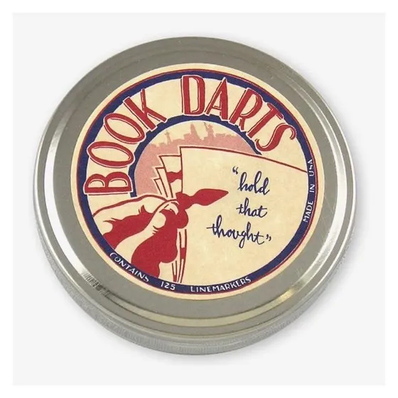 Book Darts 125 Count Tin Bronze Bookmarks