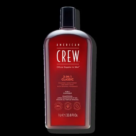 American Crew 3-In-1 Shampoo, Conditioner, and Body Wash