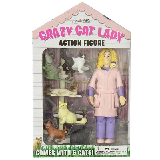Accoutrements Crazy Cat Lady Action Figure Multicolored