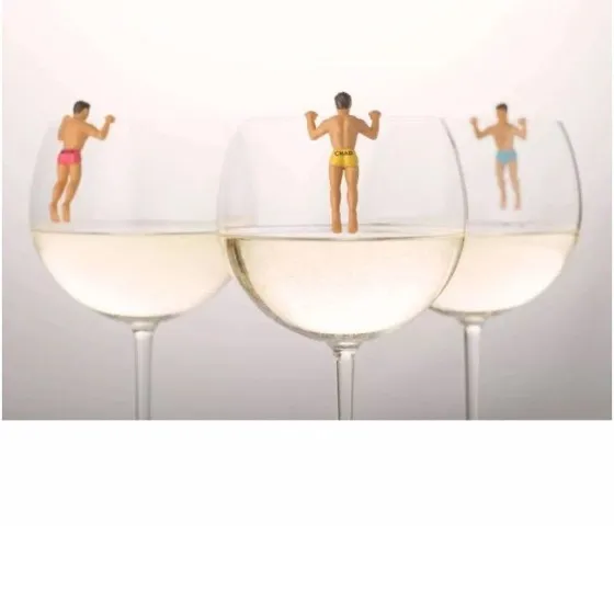 Drinking Buddies Classic Themed Reuseable Glass Drink Markers