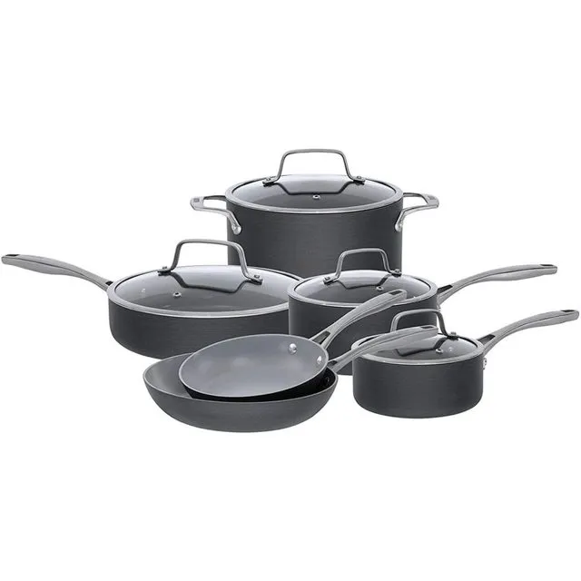 Bialetti Ceramic Pro Hard Anodized Nonstick 10-Piece Oven-Safe Cookware Set