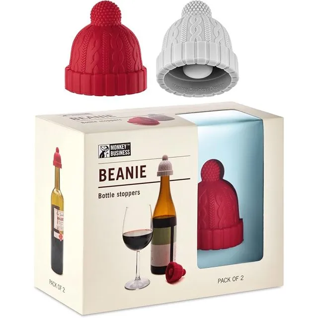 Monkey Business Beanie Cap Silicone Bottle Stopper