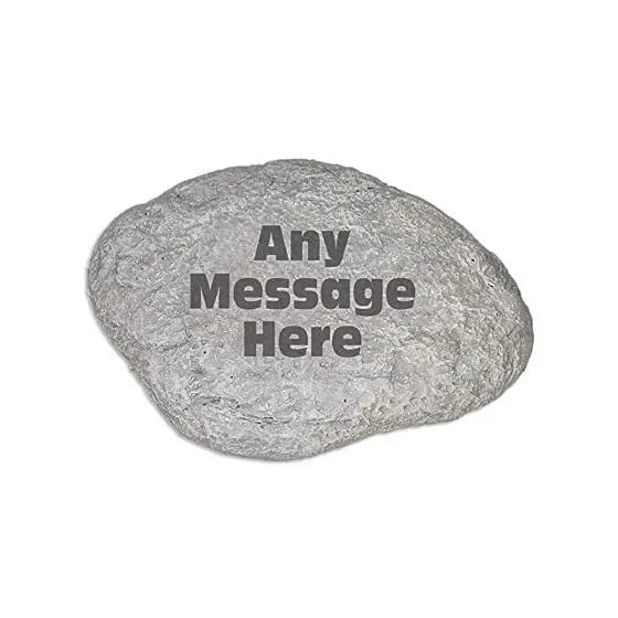 GiftsForYouNow Any Message Personalized Garden Stone with 3 Lines
