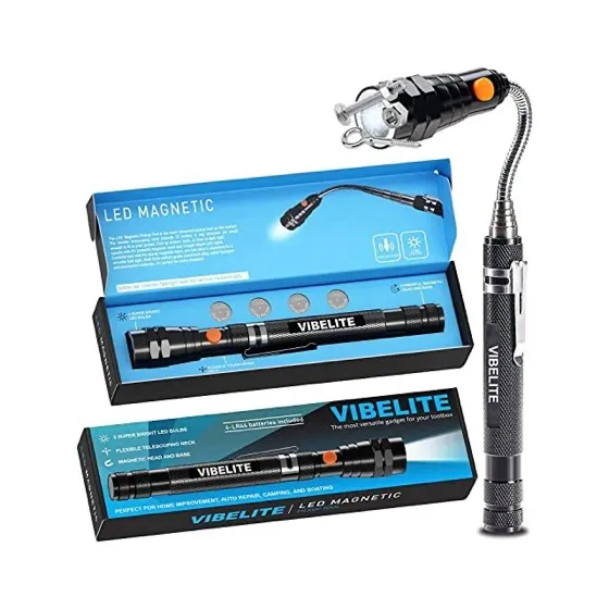 Vibelite Extendable Magnetic Flashlight Magnet Pickup Tool
