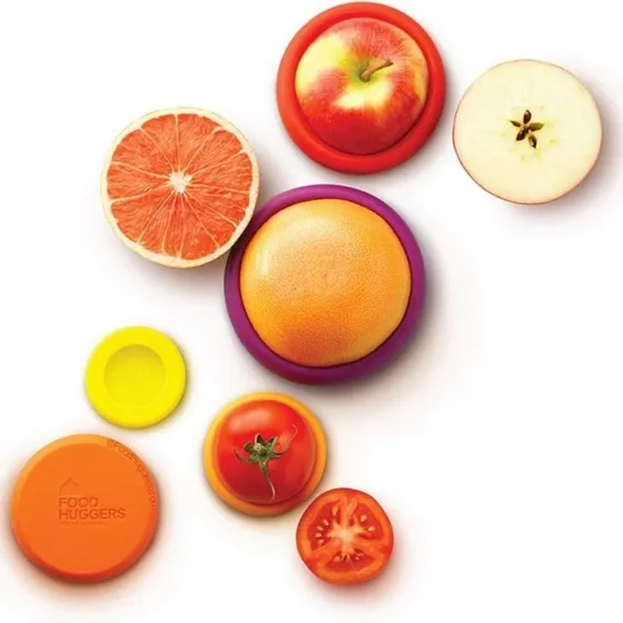 Food Huggers 5pc Reusable Silicone Food Savers
