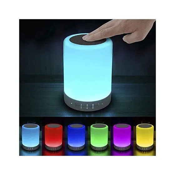 Smart-Touch Bedside Lamp with Bluetooth Speaker