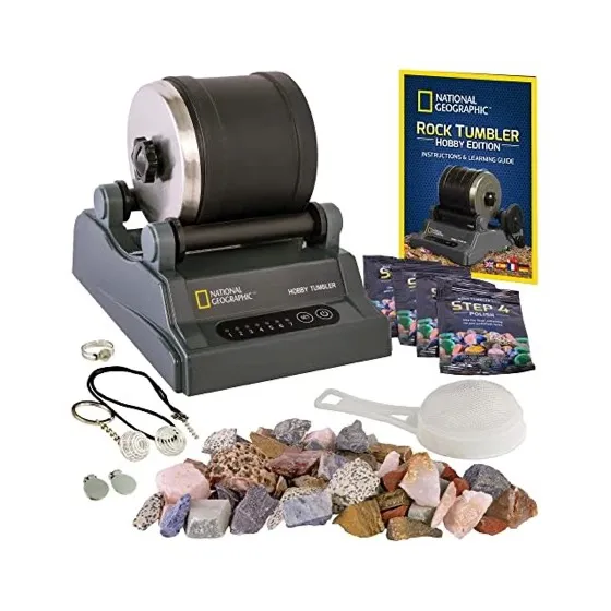 National Geographic Hobby Rock Tumbler Kit for Kids and Adults