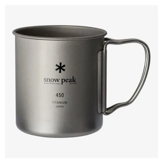 Snow Peak Single Wall Titanium Mug 450 mL