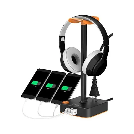 Cozoo RGB Headphone Stand with Charger 3 USB Ports