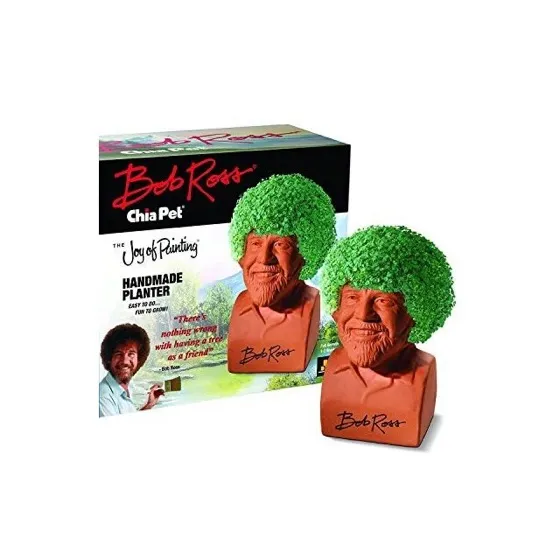 Chia Pet Bob Ross Terracotta Planter with Seed Pack