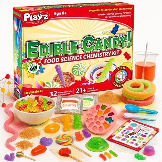 Playz Edible Candy Making Kit for Kids Age 8-12 Years