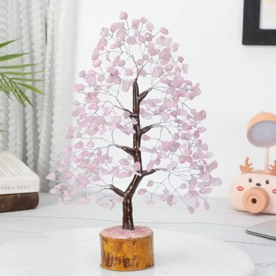 Rose Quartz Crystal Tree of Life
