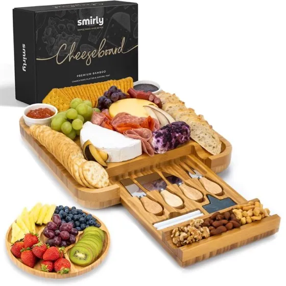 Smirly Charcuterie Board Set with Serving Accessories