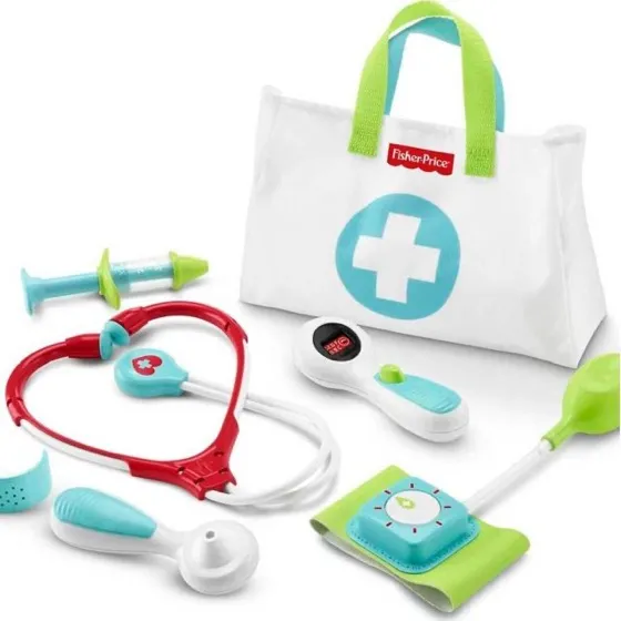 Fisher-Price Doctor Playset Medical Kit 7-Piece Toy for Dress Up