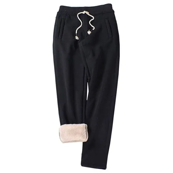 Gihuo Women's Sherpa Lined Sweatpants Winter Jogger Sweat Pants Warm