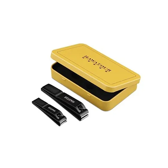 Hawatour Nail Clippers Set with Visibly Tin Case