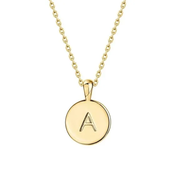 Pavoi 14K Yellow Gold Plated Letter Necklace