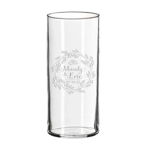My Personal Memories Custom Etched Glass Flower Vase
