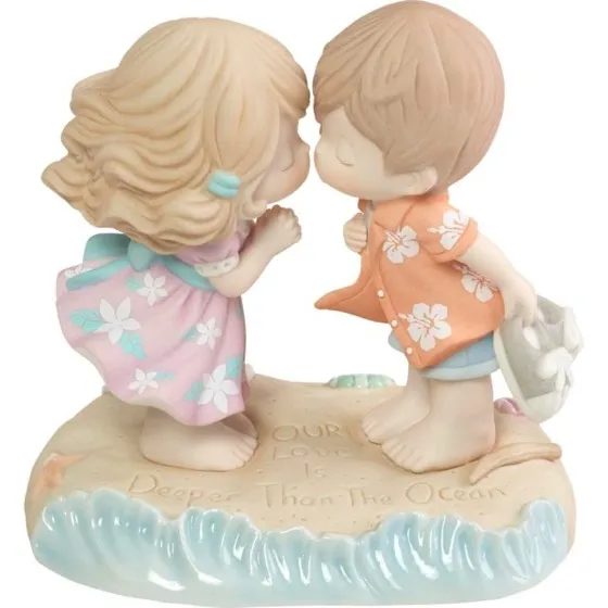 Precious Moments Our Love is Deeper Than The Ocean Bisque Porcelain Figurine