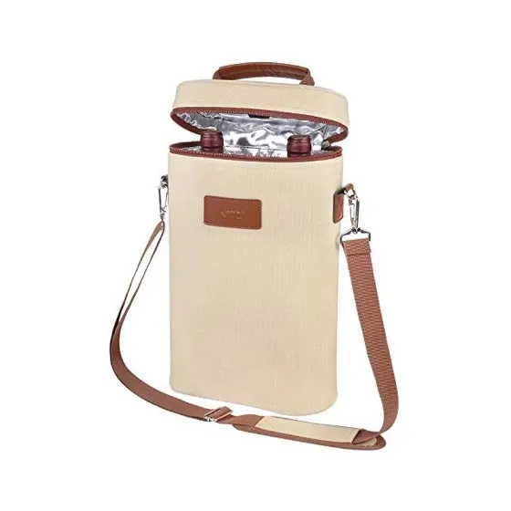 Tirrinia 2 Bottle Insulated Wine Tote Carrier Bag