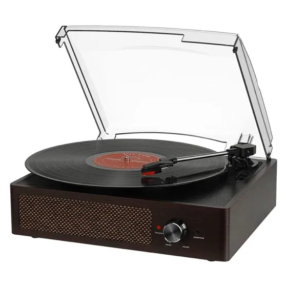 Vinyl Record Player Turntable with Built-in Bluetooth