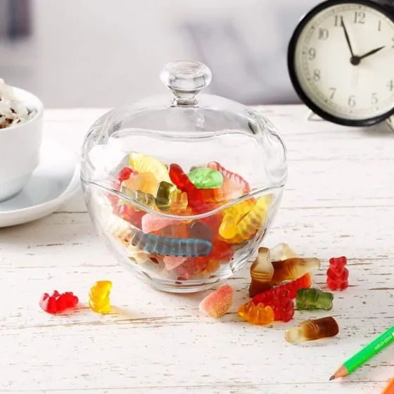 Volarium 13.5 oz Glass Candy Jars for Candy Buffet
