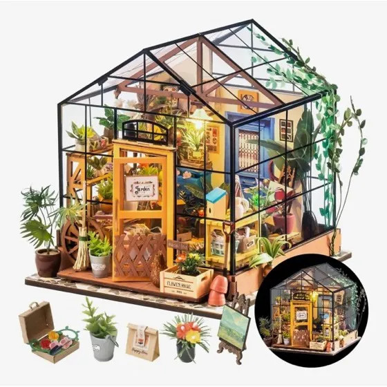 Rolife DIY Miniature Greenhouse Kits for Adults