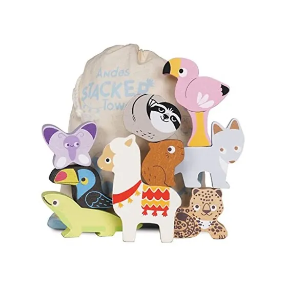 Le Toy Van Wooden South American Andes Stacking Animals