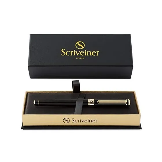Scriveiner Black Lacquer Rollerball Pen