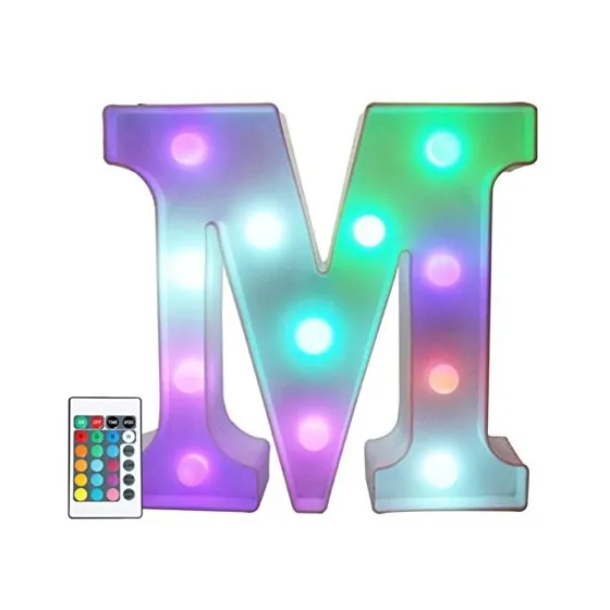Pooqla Colorful LED Marquee Letter Lights with Remote