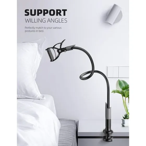 Lamicall Gooseneck Bed Phone Holder 33.4" Full Adjustable Flexible Arm
