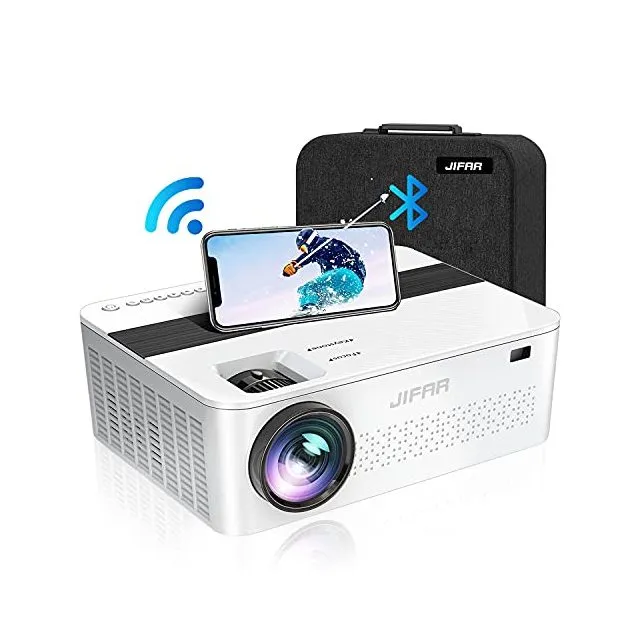Jifar HD 1080P 5G WiFi Bluetooth Projector 4K with 450