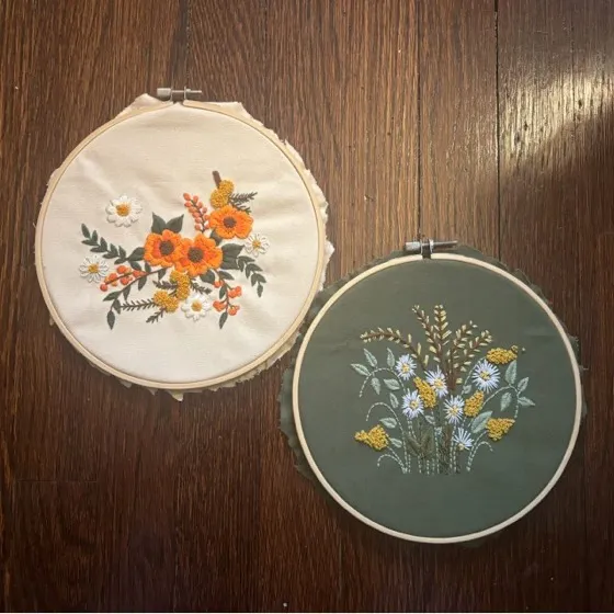 Santune 3 Sets Embroidery Kit for Beginners Needlepoint Cross Stitch
