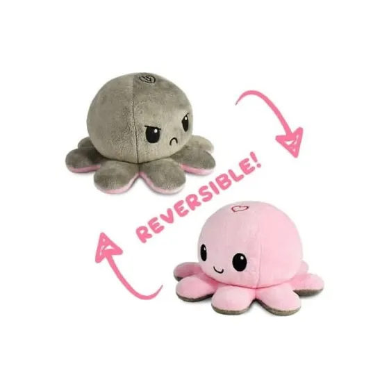 TeeTurtle Reversible Octopus Day & Night 4 Inch Flip Plush