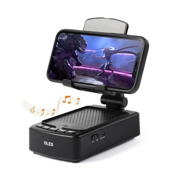 Jteman Cell Phone Stand with Wireless Bluetooth Speaker
