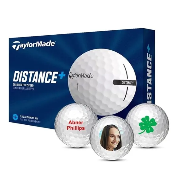 TaylorMade Distance+ Logo Personalized Custom Golf Balls