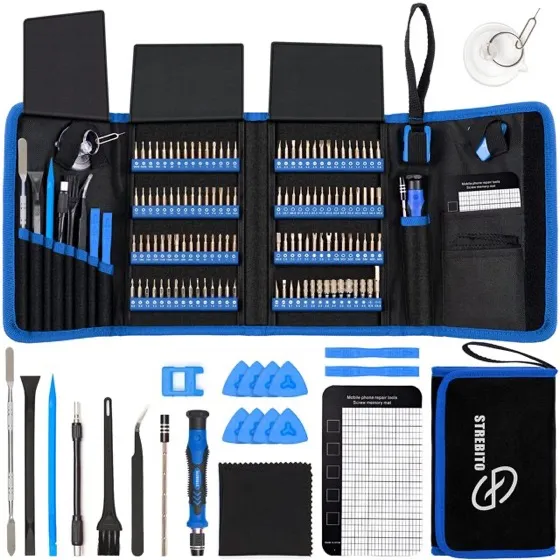Strebito Electronics Precision Screwdriver Sets 142-Piece with 120 Bits