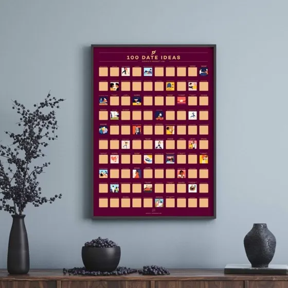 100 Dates Scratch-Off Poster