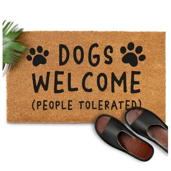 Mainevent Dogs Welcome People Tolerated Door Mat 30x17 Inch