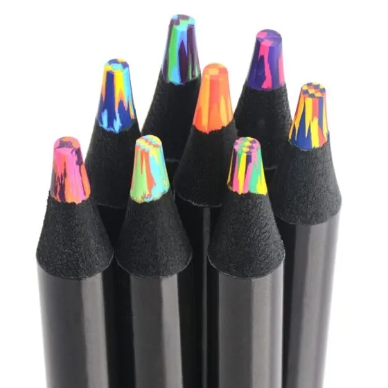 8 Rainbow Colored Pencils