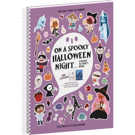 Cupkin Halloween Coloring & Sticker Activity Book