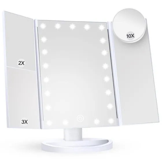 Huonul 2X/3X/10X Magnifying Vanity Mirror with Light