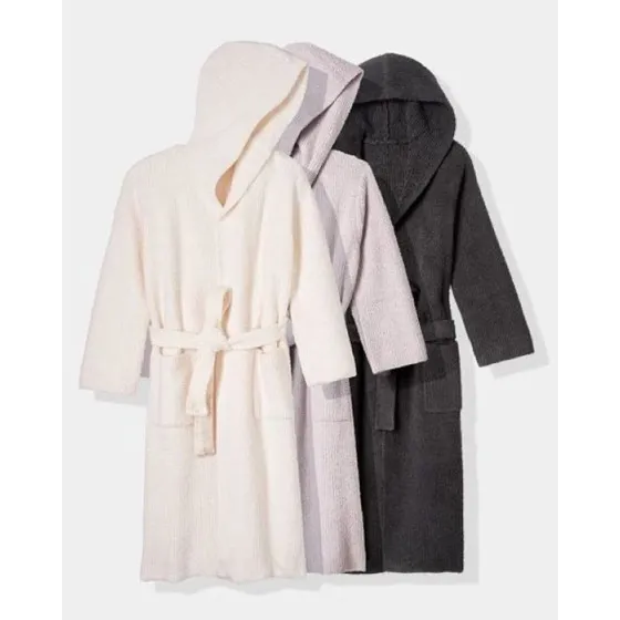 Barefoot Dreams CozyChic Ribbed Hooded Robe