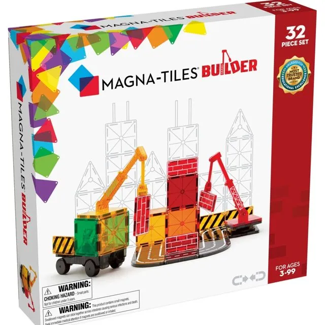 Magna-tiles Builder 32-Piece Magnetic Construction Set