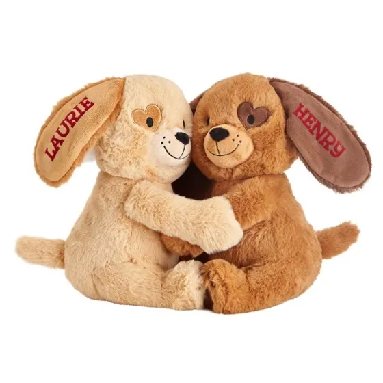Let's Make Memories Personalized Hugging Plush Puppies