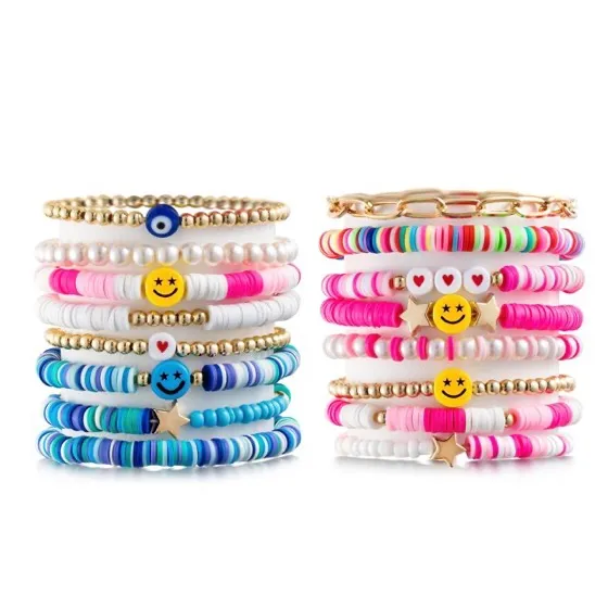 Heishi Bracelets Set